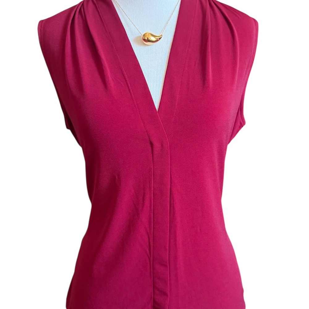 Calvin Klein Sleeveless Fuchsia Blouse